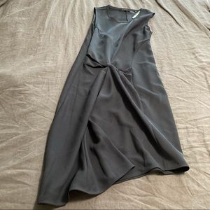 NWT All Saints Green-black panel dress